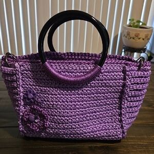Purple Crochet Handbag
